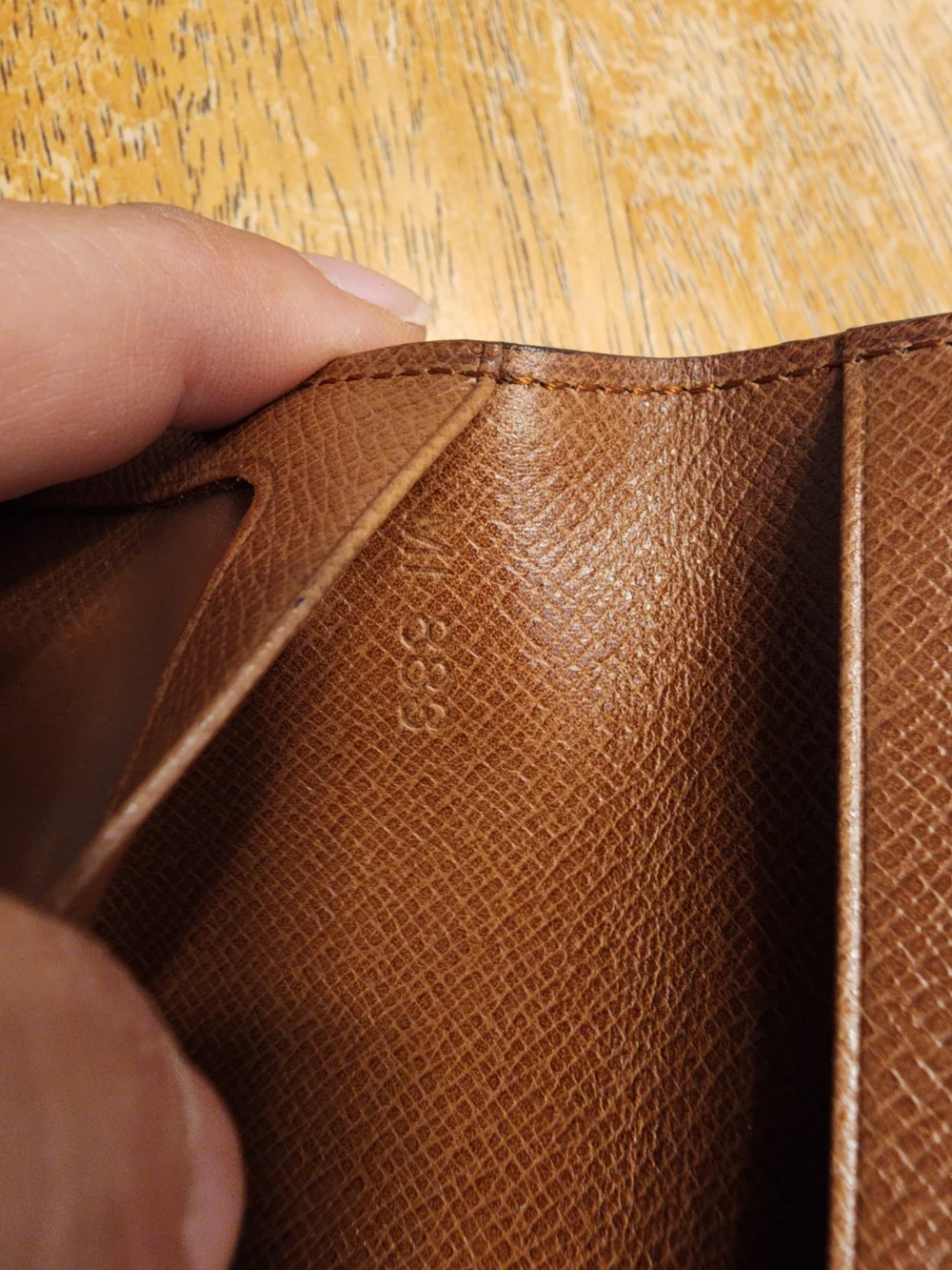 Louis Vuitton Mono Wallet Card Pass Case, designed with a brown monogram canvas
